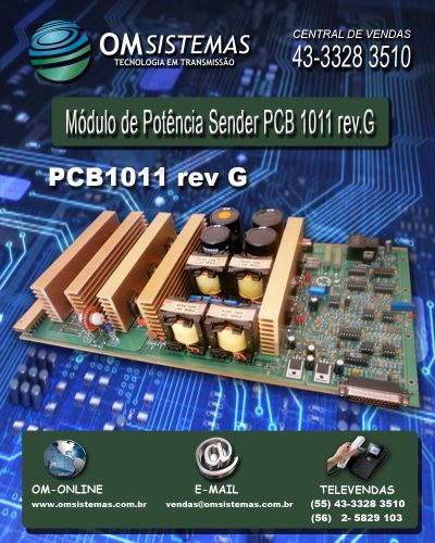Módulo de Potência Sender PCB1011 rev G 750 Watt